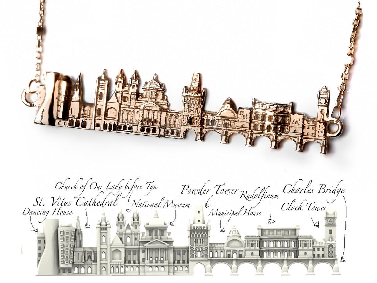 City Necklace Prague in 14K/18K Gold