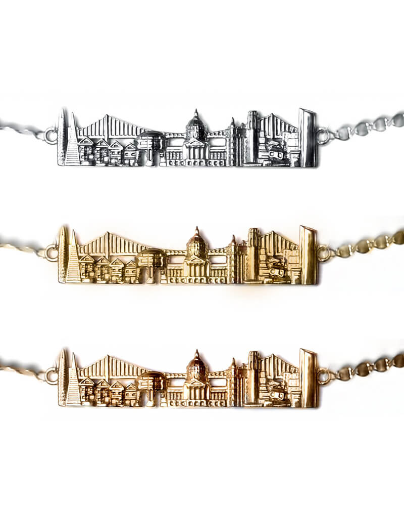 City Necklace San Francisco in Sterling Silver