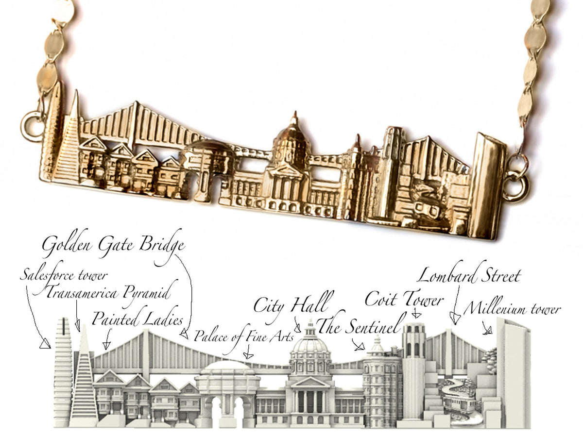 City Necklace San Francisco in 14K/18K Gold