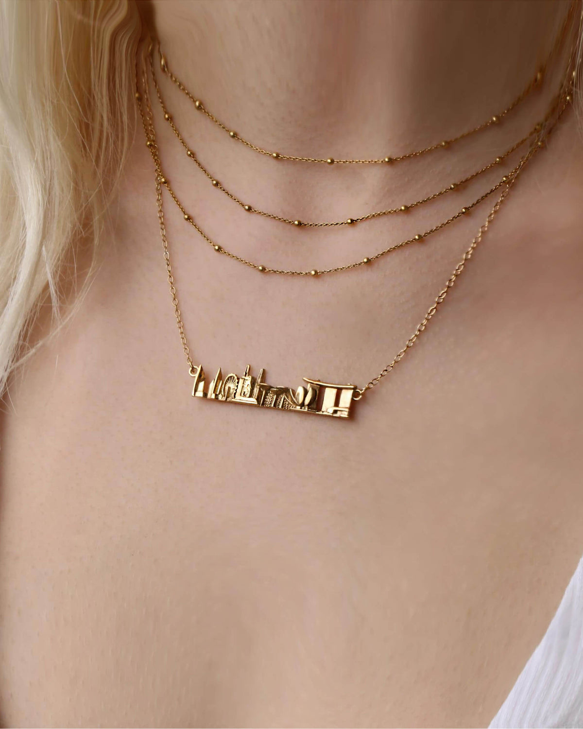 City Necklace Singapore in Sterling Silver