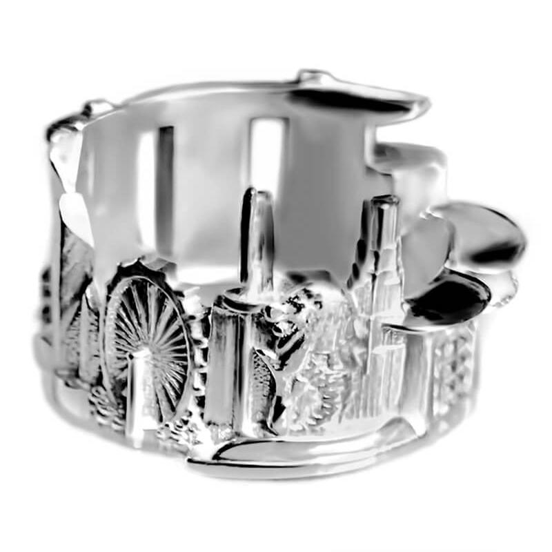 Cityscape Ring Singapore in Sterling Silver