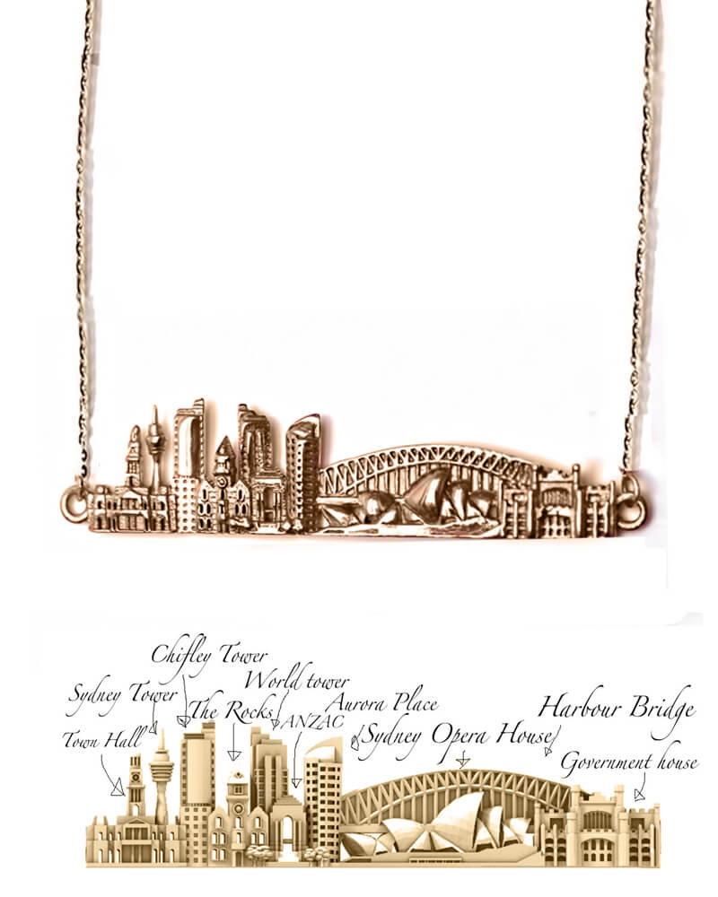 City Necklace Sydney in Sterling Silver