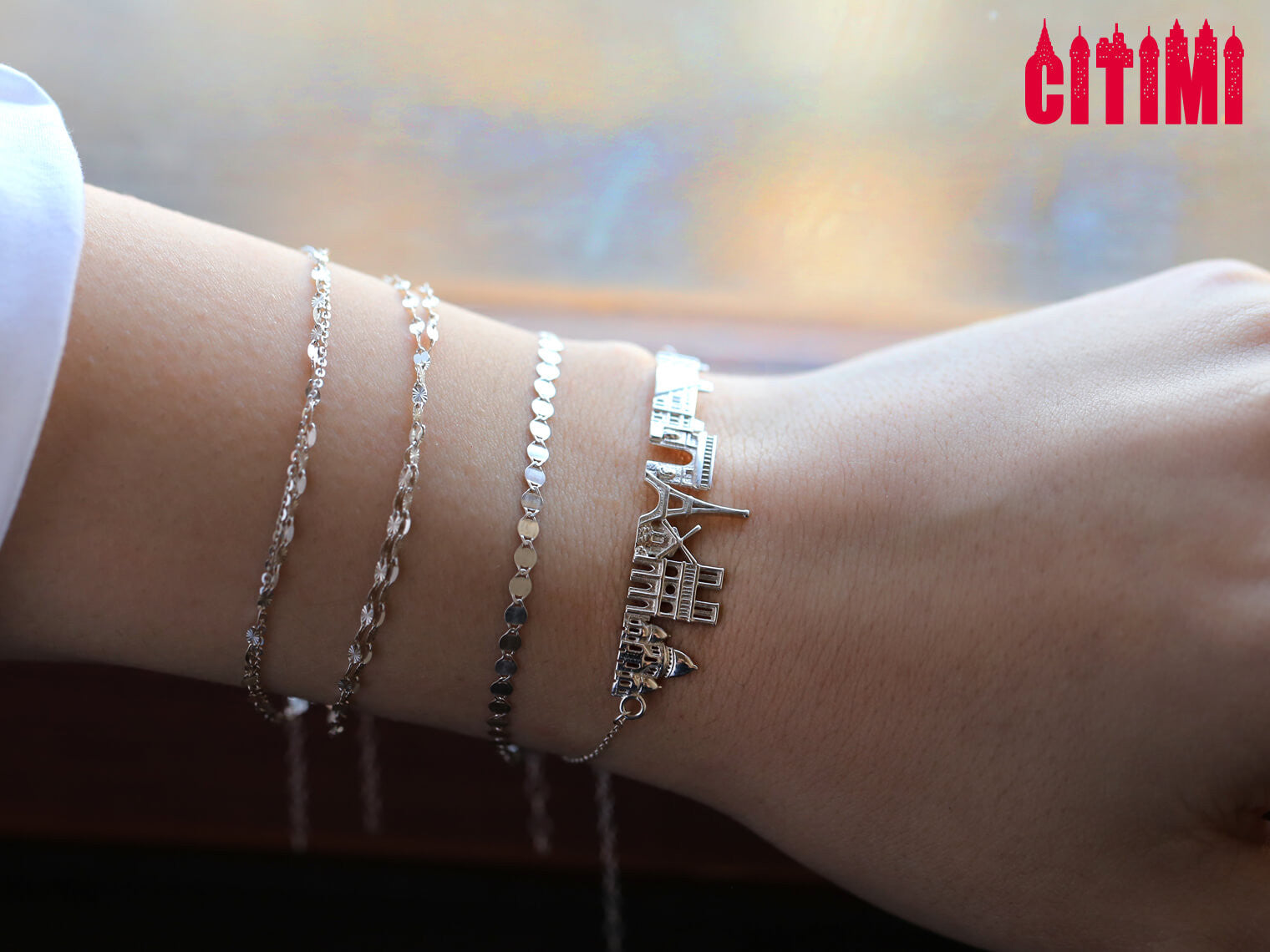 City Bracelet Paris in Sterling Silver