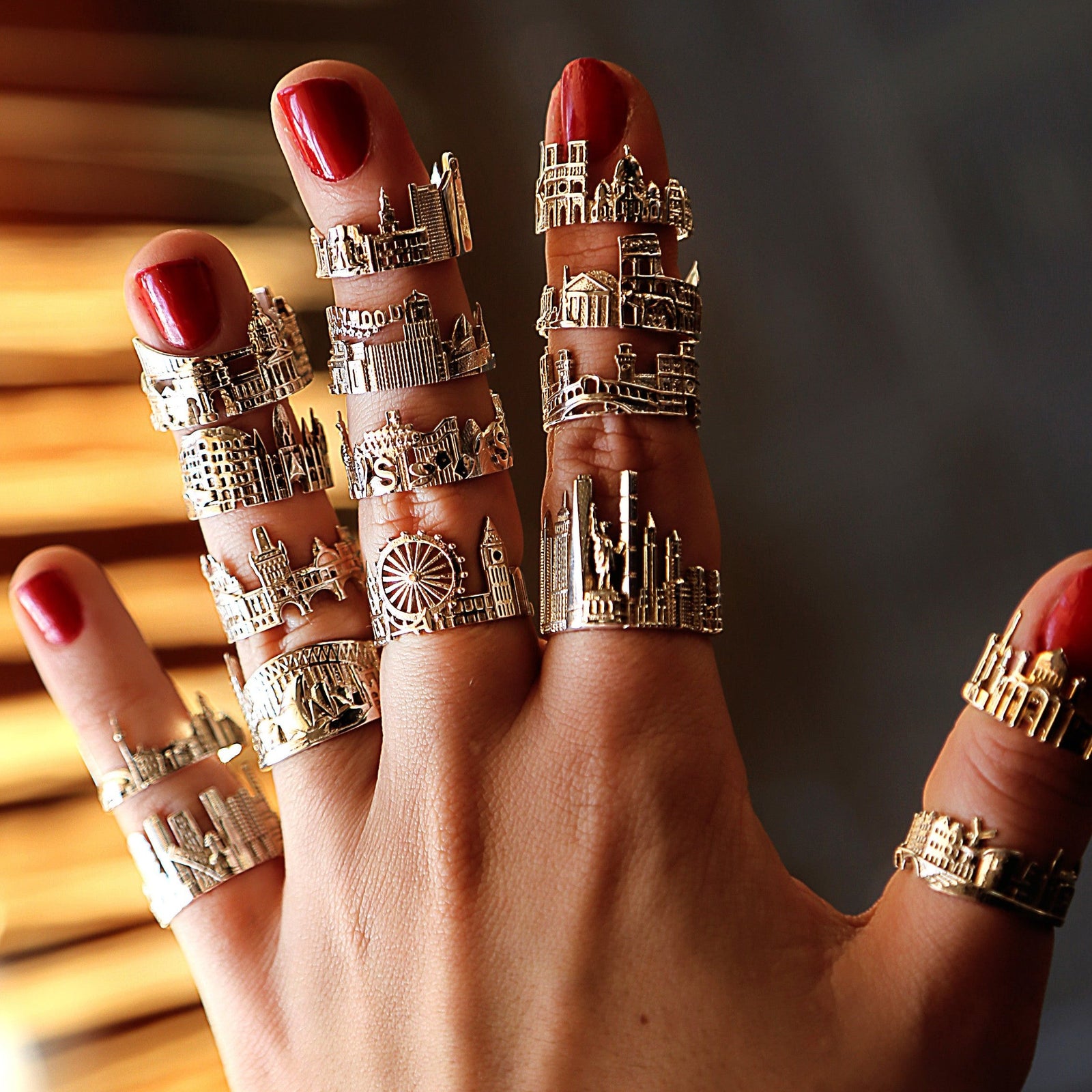 Cityscape Ring Amsterdam in Sterling Silver