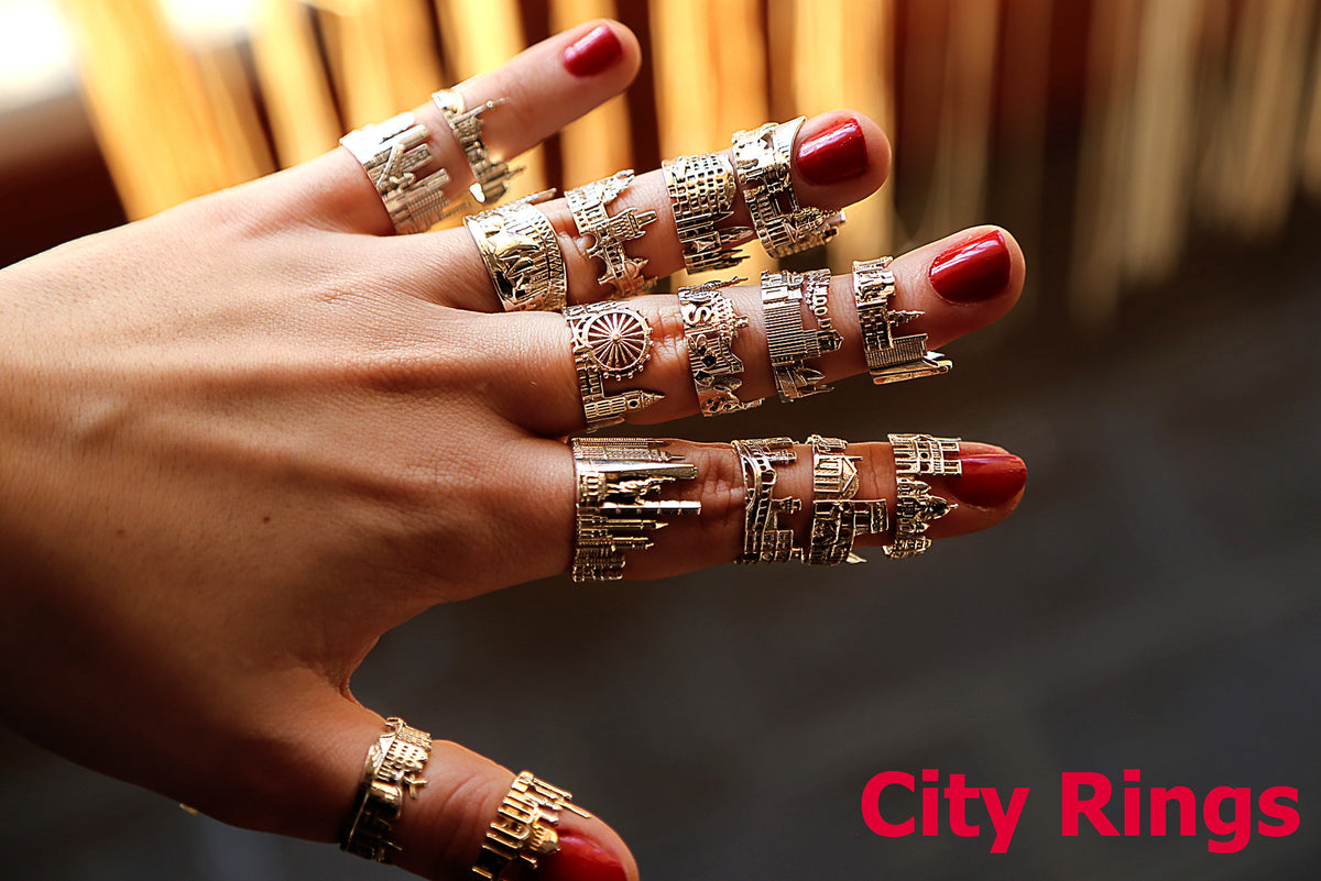 Cityscape Ring ⠀Los Angeles in 14K/18K Gold