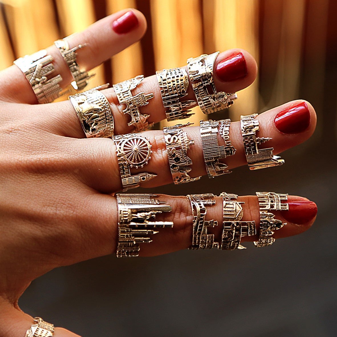 Cityscape Ring Philadelphia in Sterling Silver