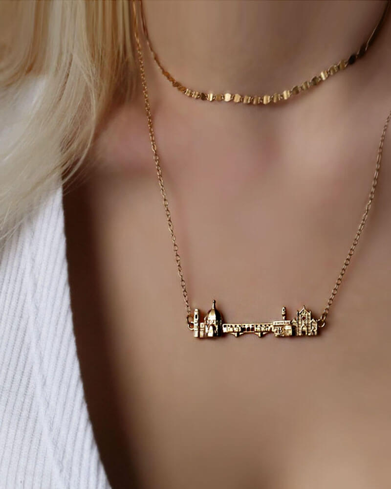 City Necklace Florence in Sterling Silver
