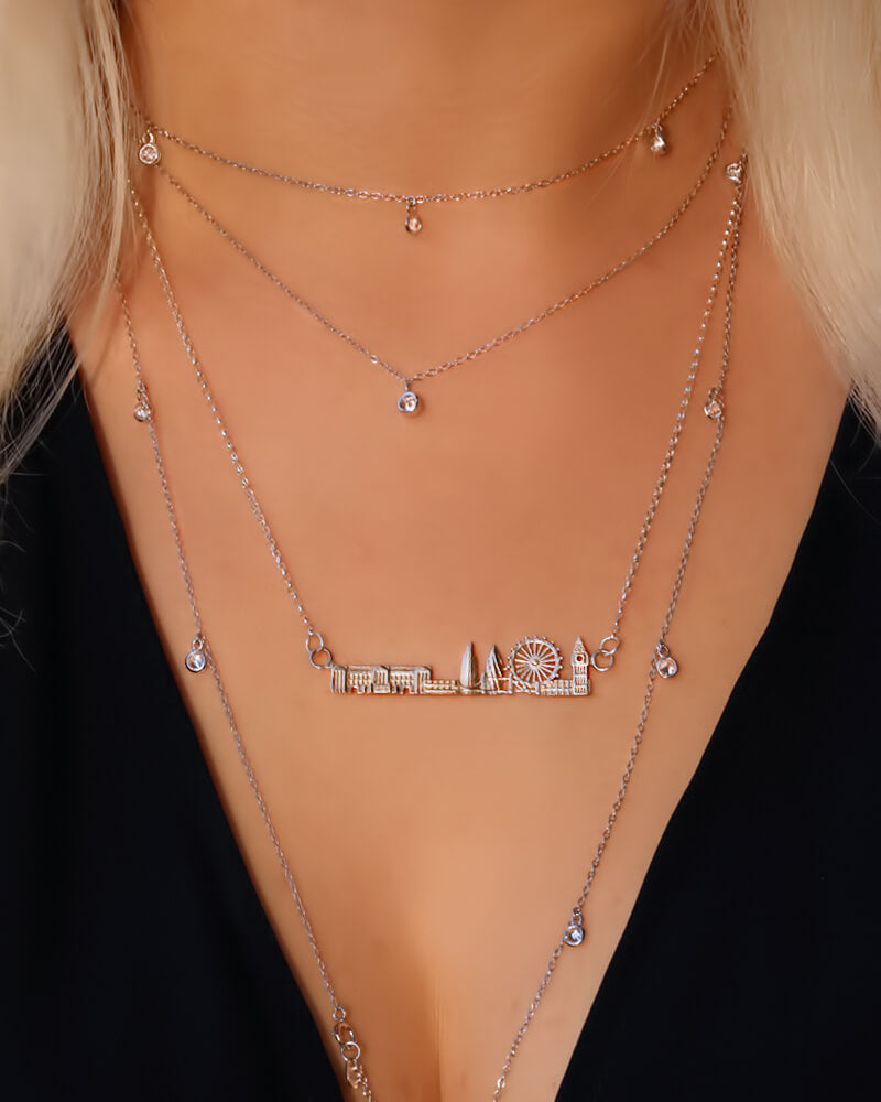 City Necklace London in Sterling Silver