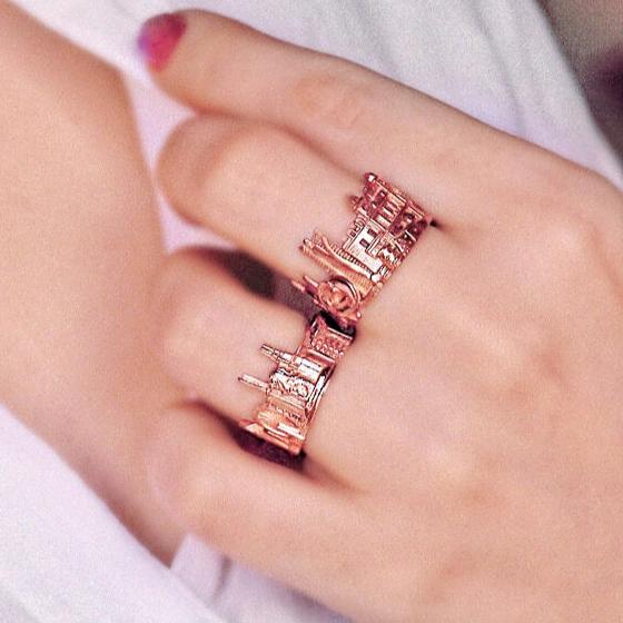 Cityscape Ring Singapore in Sterling Silver